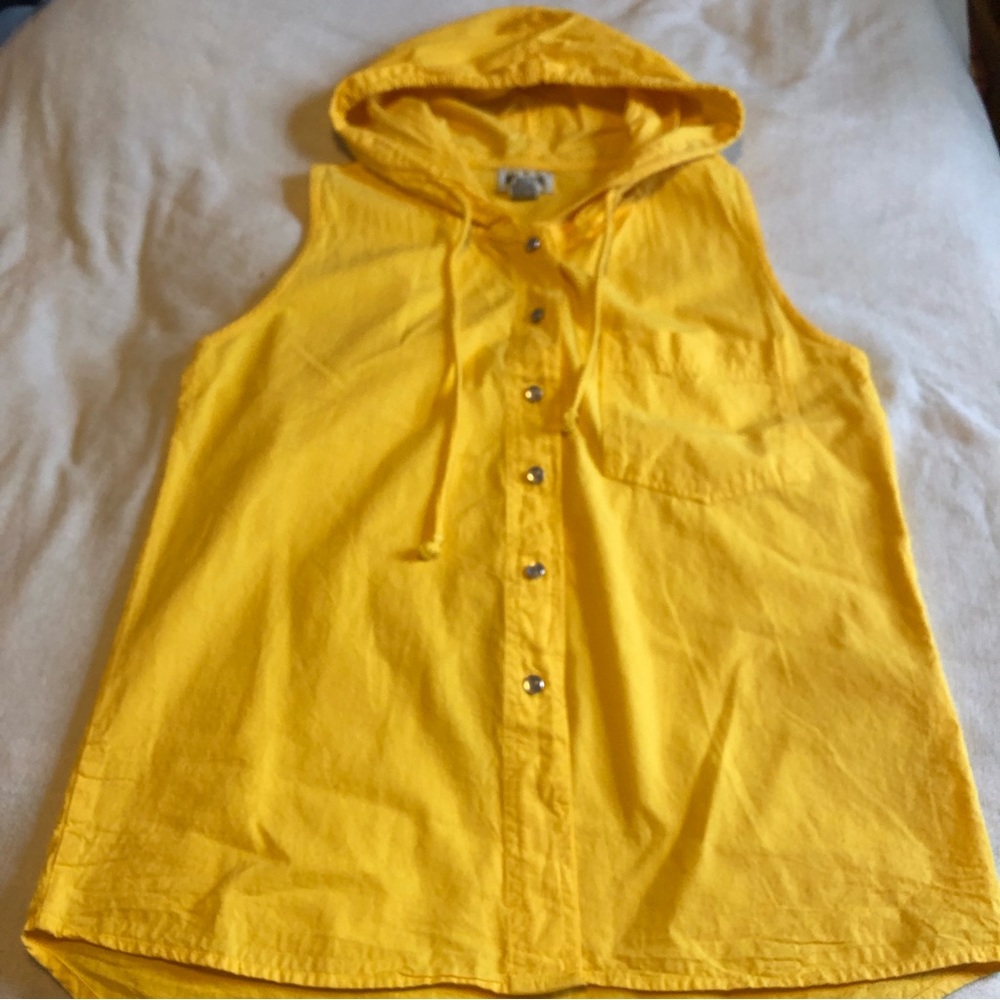 Vintage Gitano cotton sleeveless hooded top size Medium